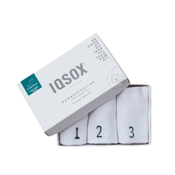 IQ bambu nilkkasukka, 3-pack, valkoinen - valitse koko 