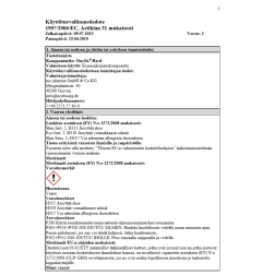 Onyfix Käyttöturvallisuustiedote