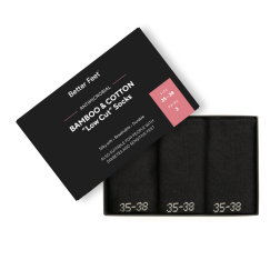Better Feet® Diabetic Comfort "Low Cut" MUSTA 3-pack – Valitse koko