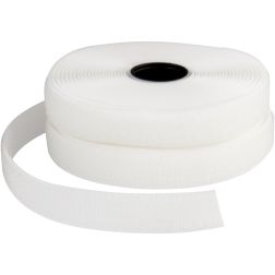 Velcro tarranauha, valkoinen 2 cm, per metri Vellock / Velor (koostuu 2 osasta)