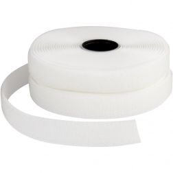 Velcro tarranauha, valkoinen 2 mm, per metri Vellock / Velor (koostuu 2 osasta)